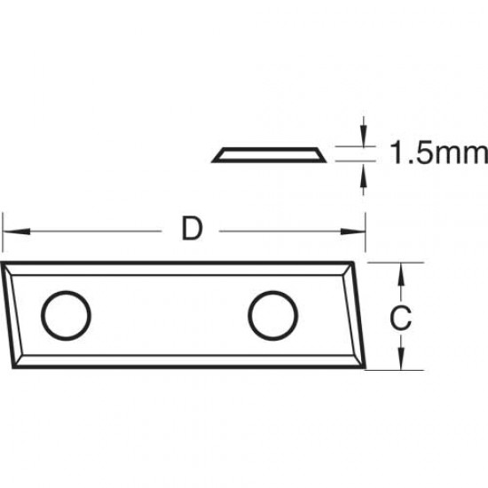 RB/R/LH Rota-tip blade 28x9x1.5mm LH one off