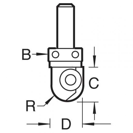 RT/100X1/4TC Rota-Tip radius cutters 12.7mm diameter