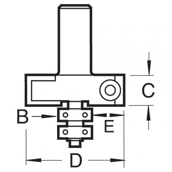 RT/39X1/2TC Rota-Tip rebater 38.1mm diameter
