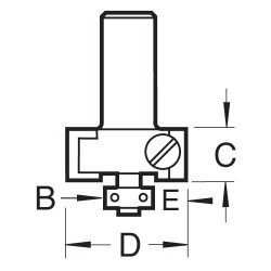 RT/391X1/4TC Rota-Tip guided rebater 28.5mm diameter
