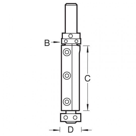 RT/75X1/2TC Rota-tip double guided 19.1 dia x 50mm cut