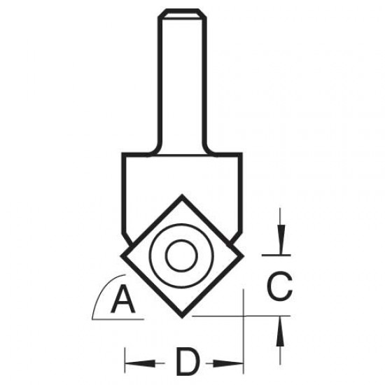 RT/81X1/4TC Rota-Tip V groove 17mm diameter