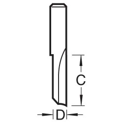 S2/6X1/4STC Single flute cutter