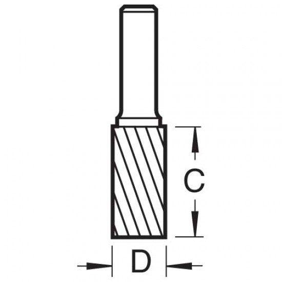 S49/2X1/4STC S/carbide burr 10mm dia cylinder