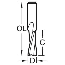 S60/03X1/4STC Acrylic spiral upcut cutter 3mm diameter