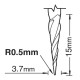 S66/2X4MMSTC Mini R0.5mm conical radius Wood/ABS/Acrylic 4050C150