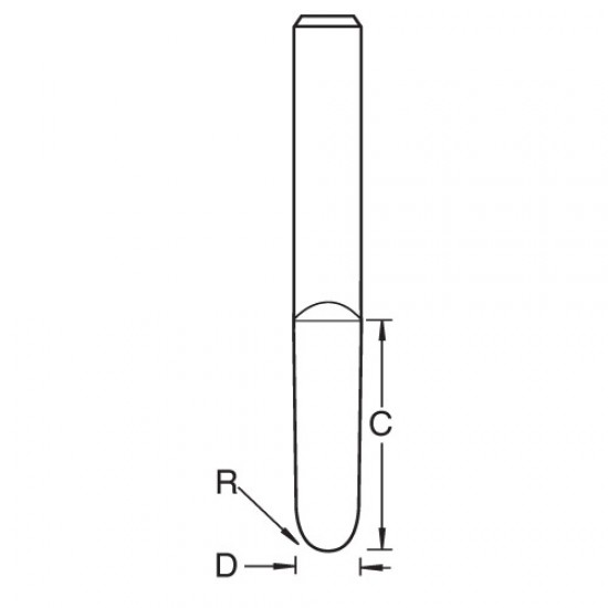 S66/6X4MMSTC Mini R1.5mm half conical Wood 4150E150