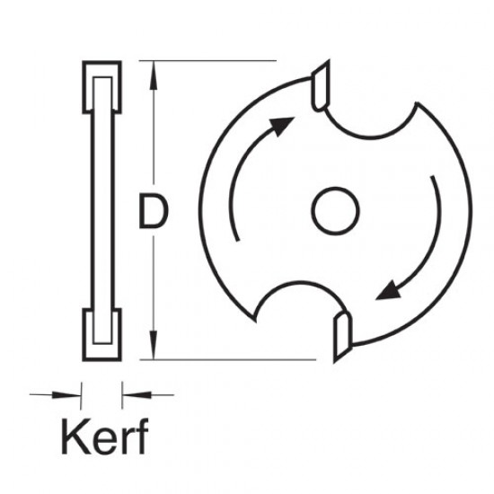 SL/F Slotter 2.5mm kerf 1/4 bore