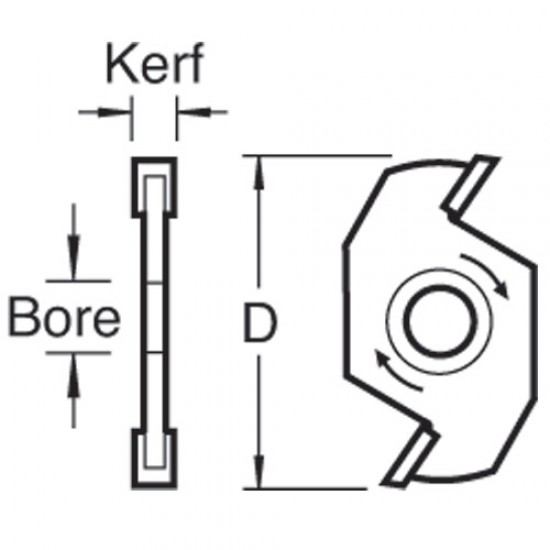 34/16TC Slotter 15mm kerf M12mm bore