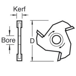 34/22TC Slotter 6mm kerf 12mm bore