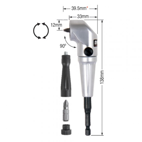 SNAP/ASA/3 Snappy compact angle screwdriver attachment