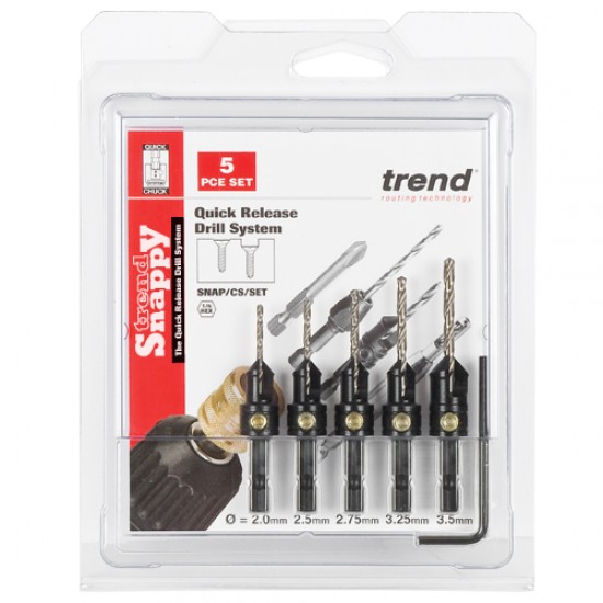 SNAP/CS/SET Trend Snappy 5 Piece Countersink Set