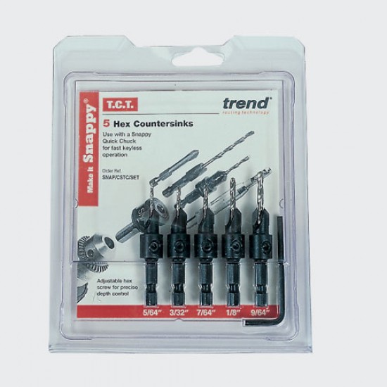 SNAP/CSTC/SET Trend Snappy 5 piece TCT Countersink Set
