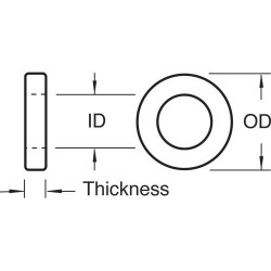 SPAC/8/34 Spacer 8mm bore x 3.4mm thick
