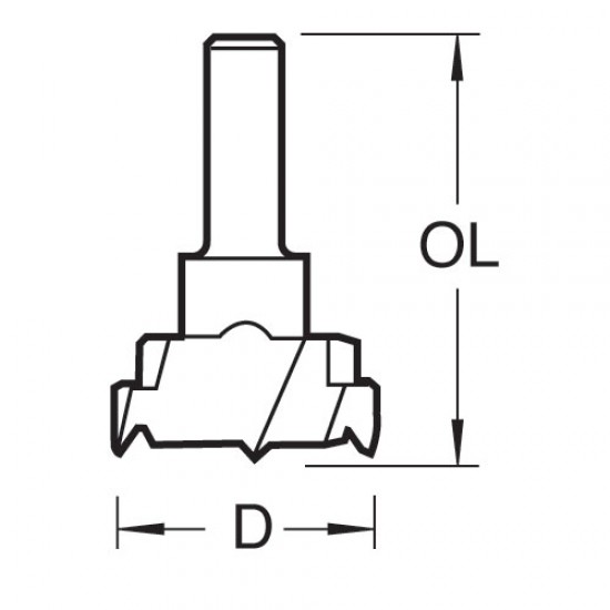 T420/35X8MMWS Cylindrical boring bit 35mm WS