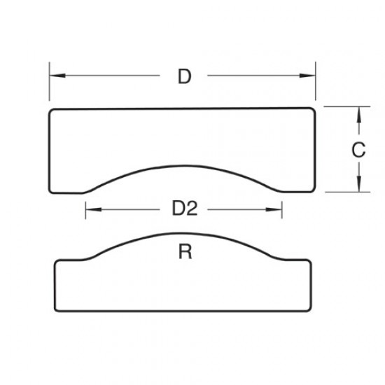 TEMP/PD/R/A Template panel door set rad 138mm