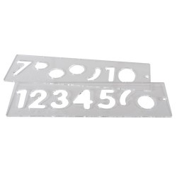 TEMP/NUC/57 Template set number 57mm uppercase