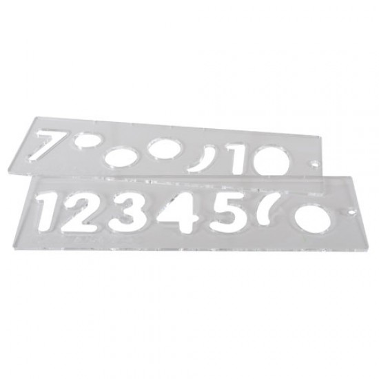 TEMP/NUC/57 Template set number 57mm uppercase
