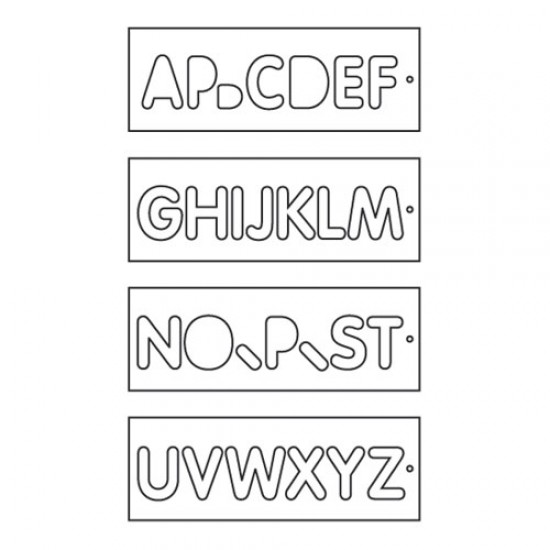 TEMP/NUC/57 Template set number 57mm uppercase