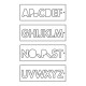 TEMP/NUC/57 Template set number 57mm uppercase