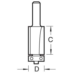 TR23X1/4TC Guided trimmer 6.35mm x 12.7