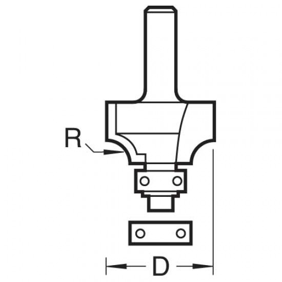 TR32X1/4TC Guided ovolo over 9.5mm radius