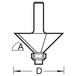 TR33X1/4TC Guided chamfer angle=45 degrees x 31.8mm
