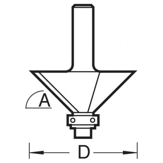 TR33X1/4TC Guided chamfer angle=45 degrees x 31.8mm