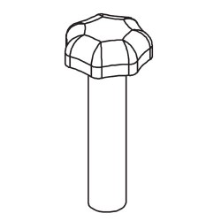 WP-CRTMK3/15 Back fence knob UNC 5/16x2" female CRT/MK3