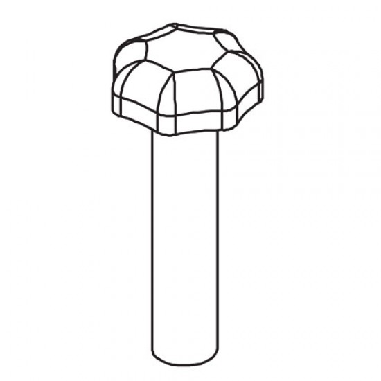 WP-CRTMK3/15 Back fence knob UNC 5/16x2" female CRT/MK3