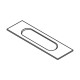 WP-LOCK/T/318 Lock template 18mm x 190mm faceplate rounded ends