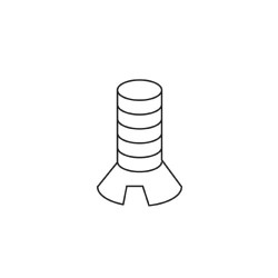 WP-SCW/01 2BA x 1/4 countersunk slot machine screw