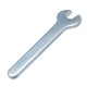 WP-SPAN/95P Spanner 9.5mm (3/8 inch) A/F pressed steel